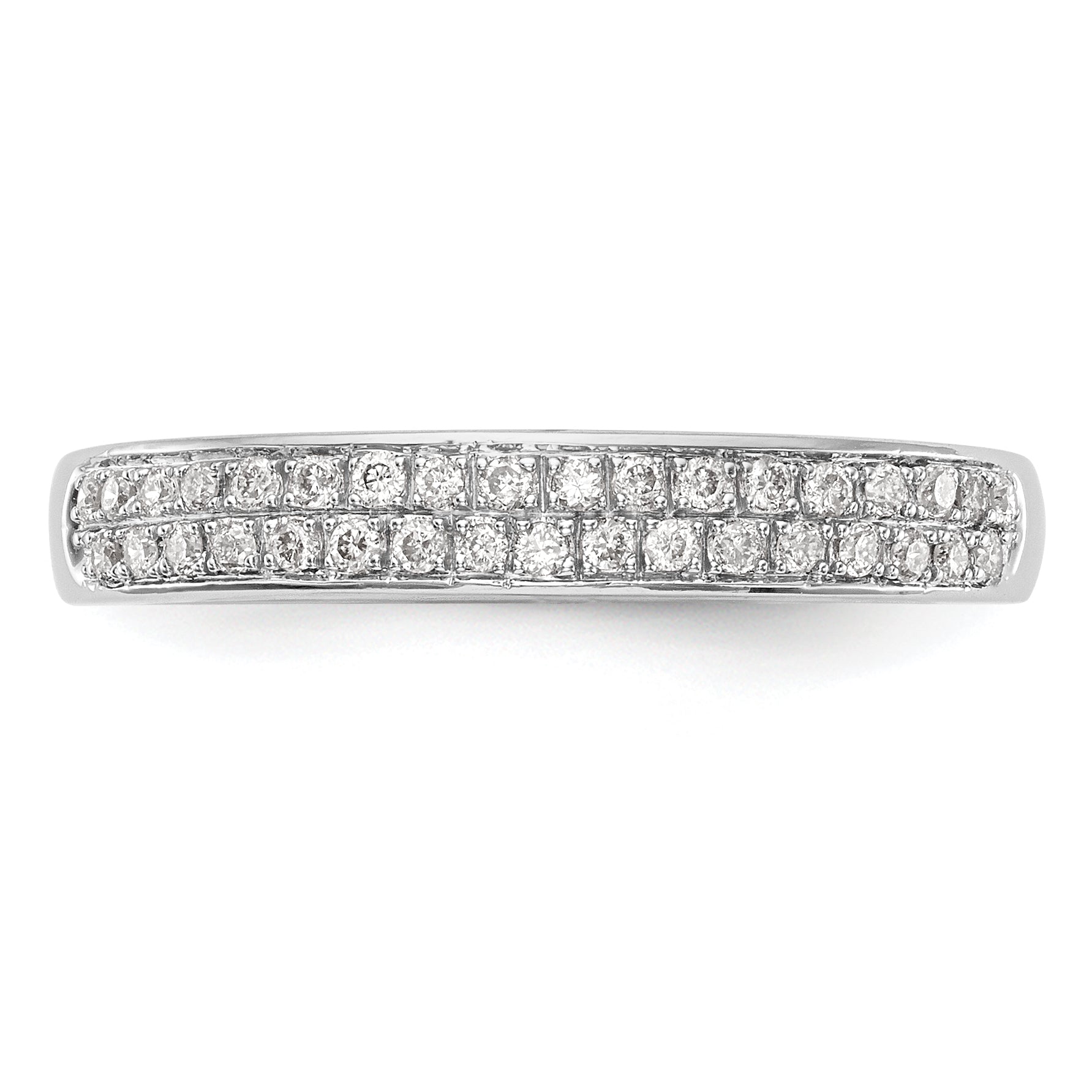 14K White Gold Micro Pave 1/5 carat Complete Diamond Band