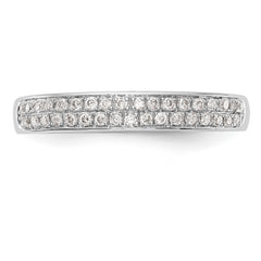 14K White Gold Micro Pave 1/5 carat Complete Diamond Band - 7