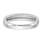 14K White Gold Micro Pave 1/5 carat Complete Diamond Band
