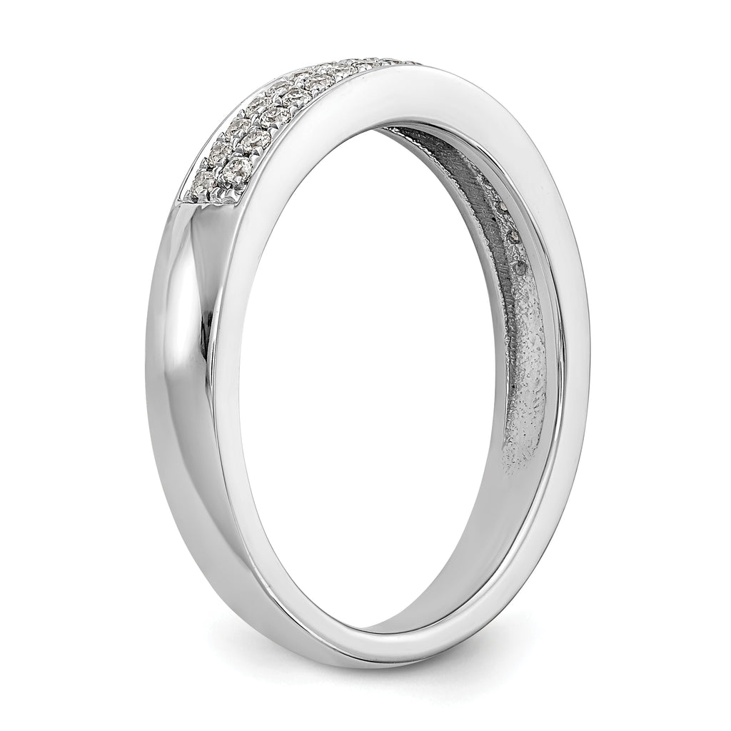 14K White Gold Micro Pave 1/5 carat Complete Diamond Band