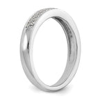 14K White Gold Micro Pave 1/5 carat Complete Diamond Band