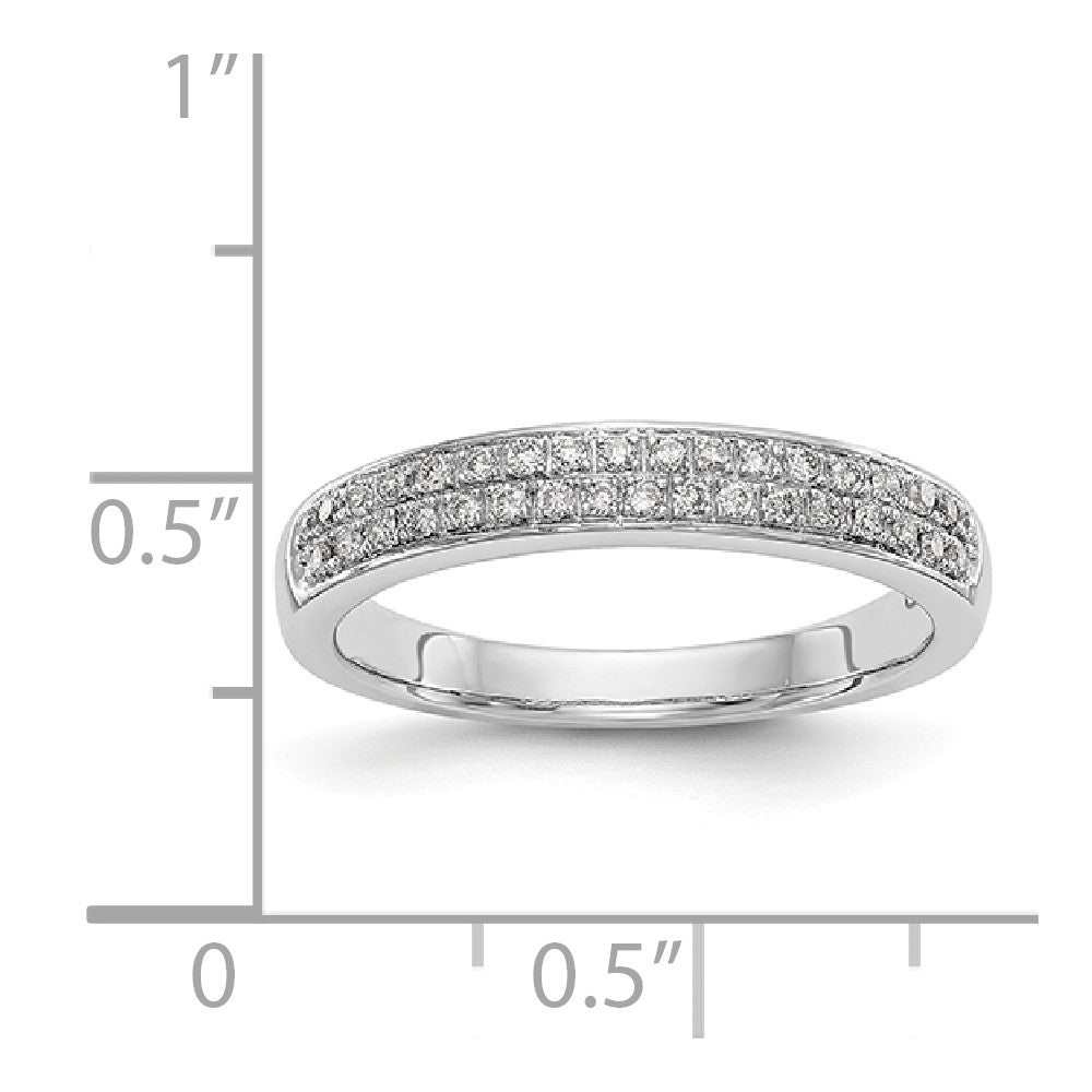 14K White Gold Diamond Band
