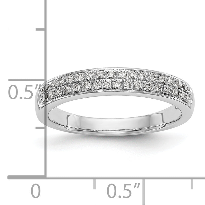14K White Gold Micro Pave 1/5 carat Complete Diamond Band