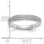 14K White Gold Micro Pave 1/5 carat Complete Diamond Band