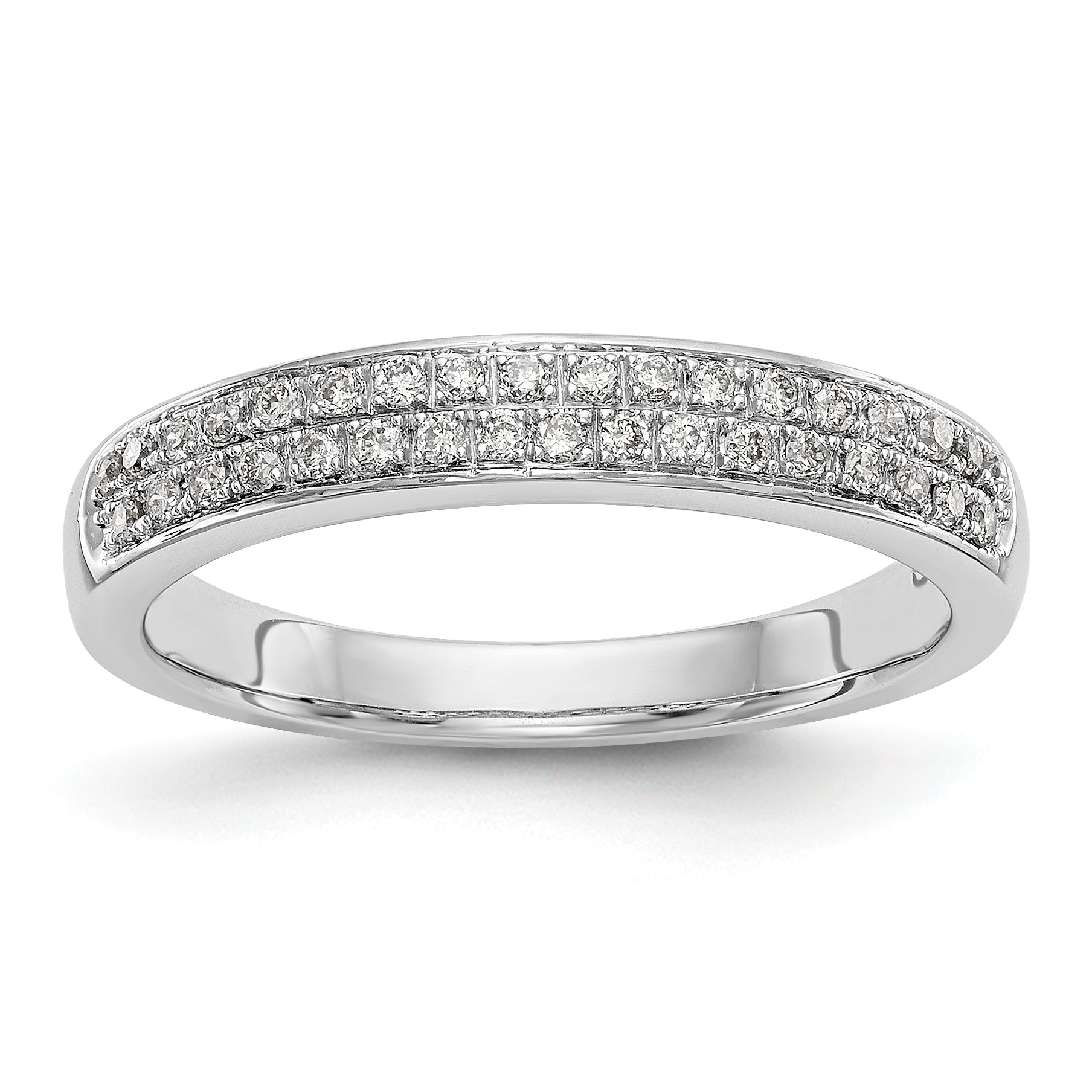 14K White Gold Micro Pave 1/5 carat Complete Diamond Band Main image