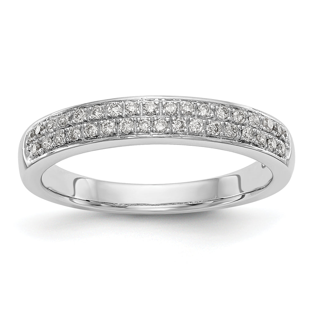 14K White Gold Micro Pave 1/5 carat Complete Diamond Band