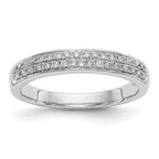 14K White Gold Micro Pave 1/5 carat Complete Diamond Band