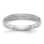 14K White Gold Micro Pave 1/5 carat Complete Diamond Band
