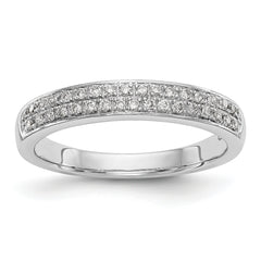 14K White Gold Micro Pave 1/5 carat Complete Diamond Band - 7