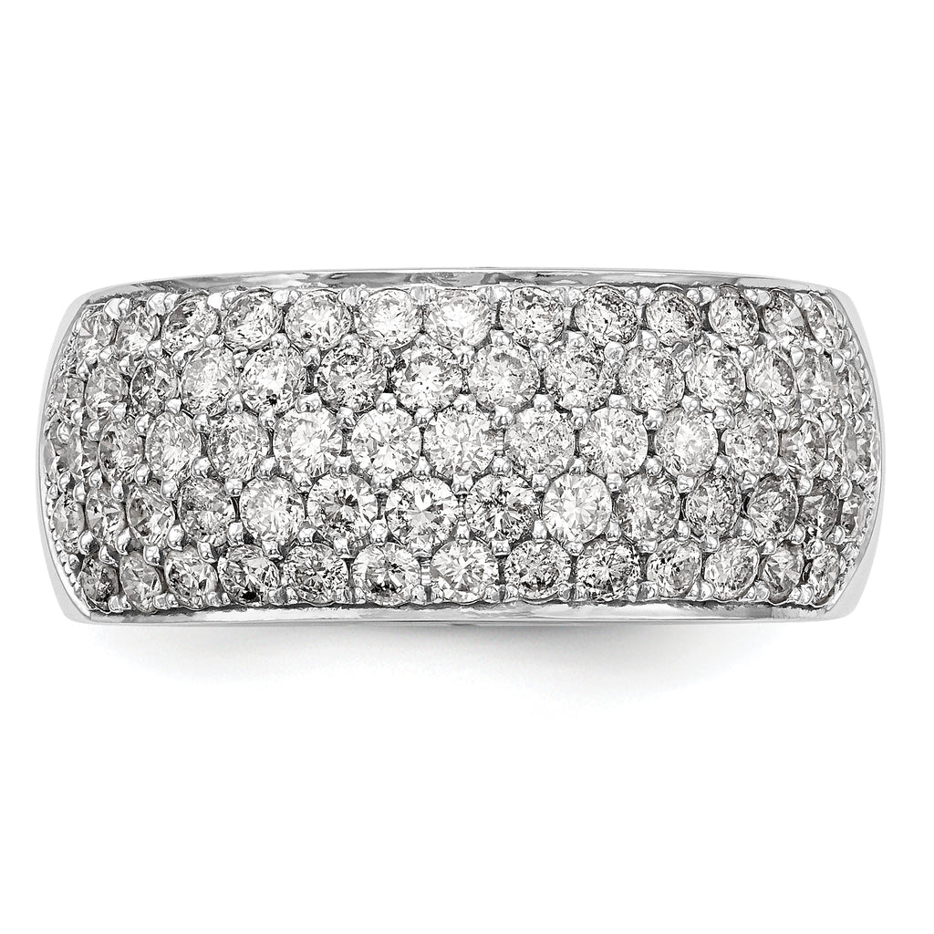 14K White Gold Pave 1.6 carat Complete Diamond Band