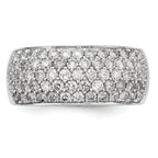 14K White Gold Pave 1.6 carat Complete Diamond Band