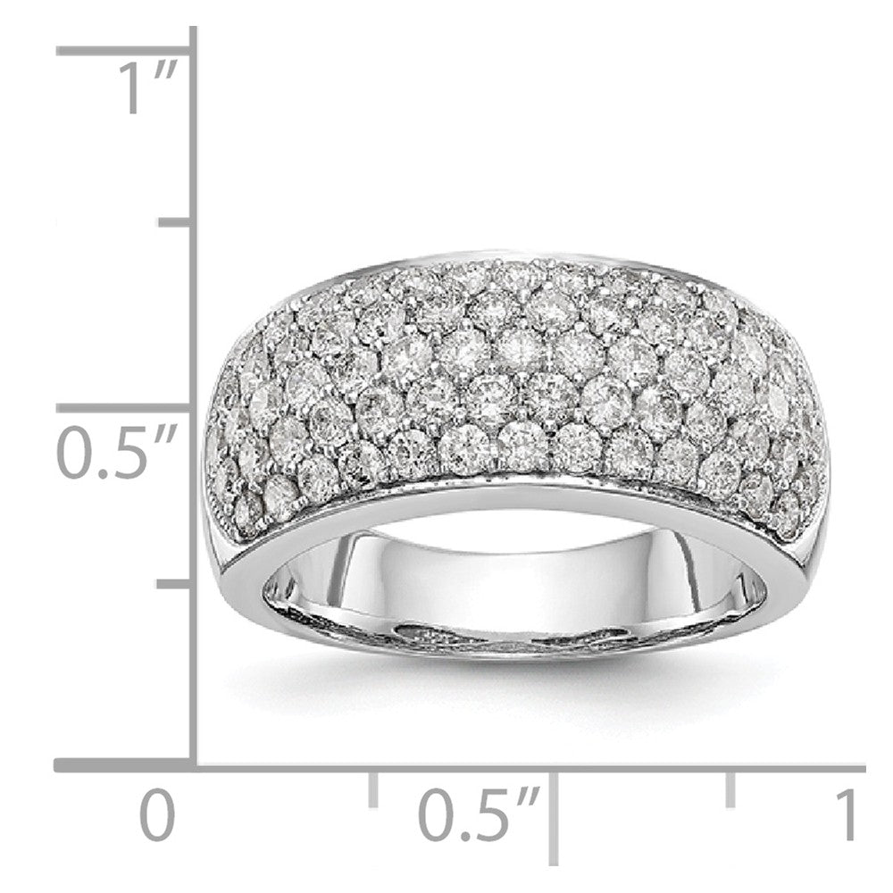 14K White Gold Diamond Band