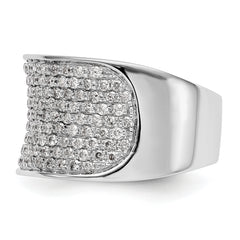 14K White Gold Micro Pave 1 carat Complete Diamond Band