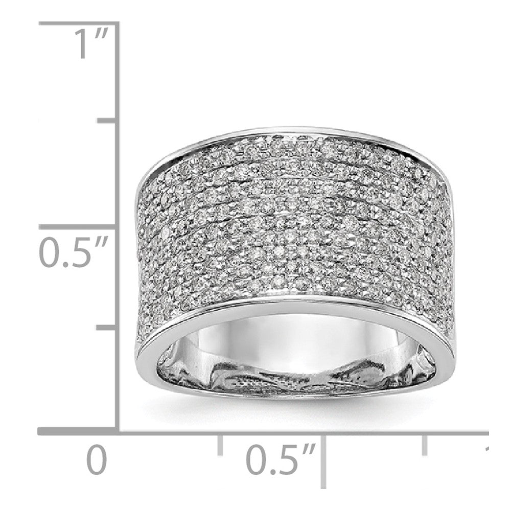 14K White Gold Micro Pave Diamond Band