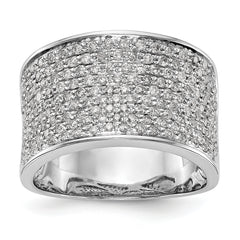 14K White Gold Micro Pave 1 carat Complete Diamond Band