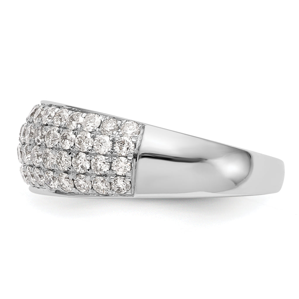 14K White Gold Micro Pave 1.75 carat Complete Diamond Band