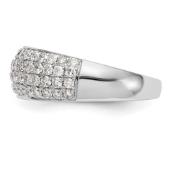 14K White Gold Micro Pave 1.75 carat Complete Diamond Band - 7