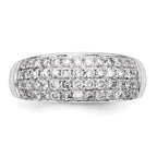 14K White Gold Micro Pave 1.75 carat Complete Diamond Band