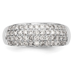 14K White Gold Micro Pave 1.75 carat Complete Diamond Band - 7