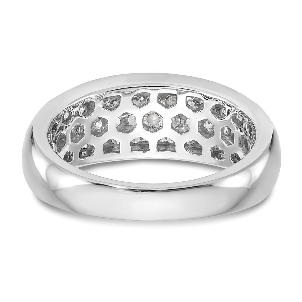 14K White Gold Micro Pave 1.75 carat Complete Diamond Band