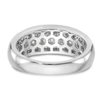 14K White Gold Micro Pave 1.75 carat Complete Diamond Band