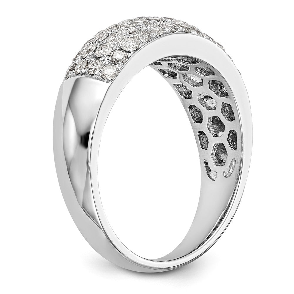14K White Gold Micro Pave 1.75 carat Complete Diamond Band - 7
