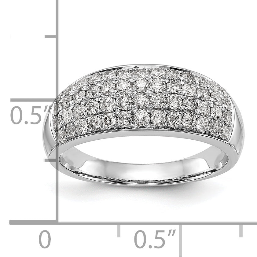 14K White Gold Micro Pave 1.75 carat Complete Diamond Band