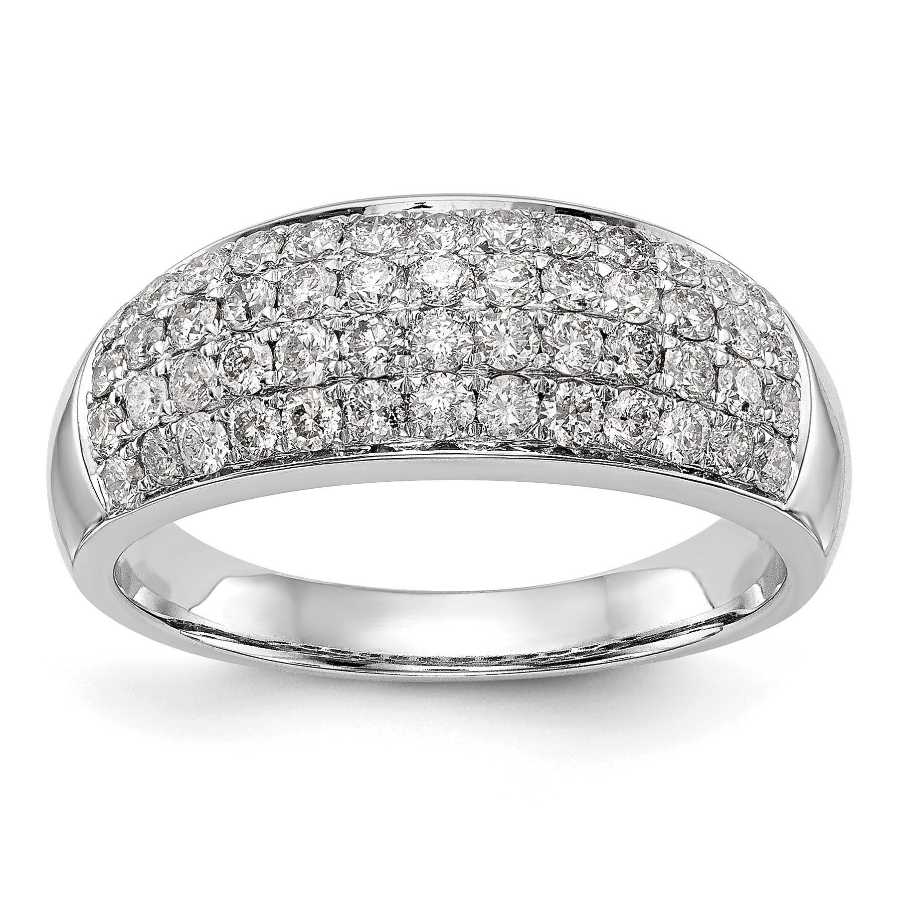 14K White Gold Micro Pave 1.75 carat Complete Diamond Band Main image