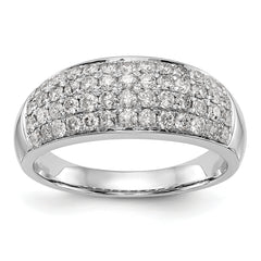 14K White Gold Micro Pave 1.75 carat Complete Diamond Band - 7