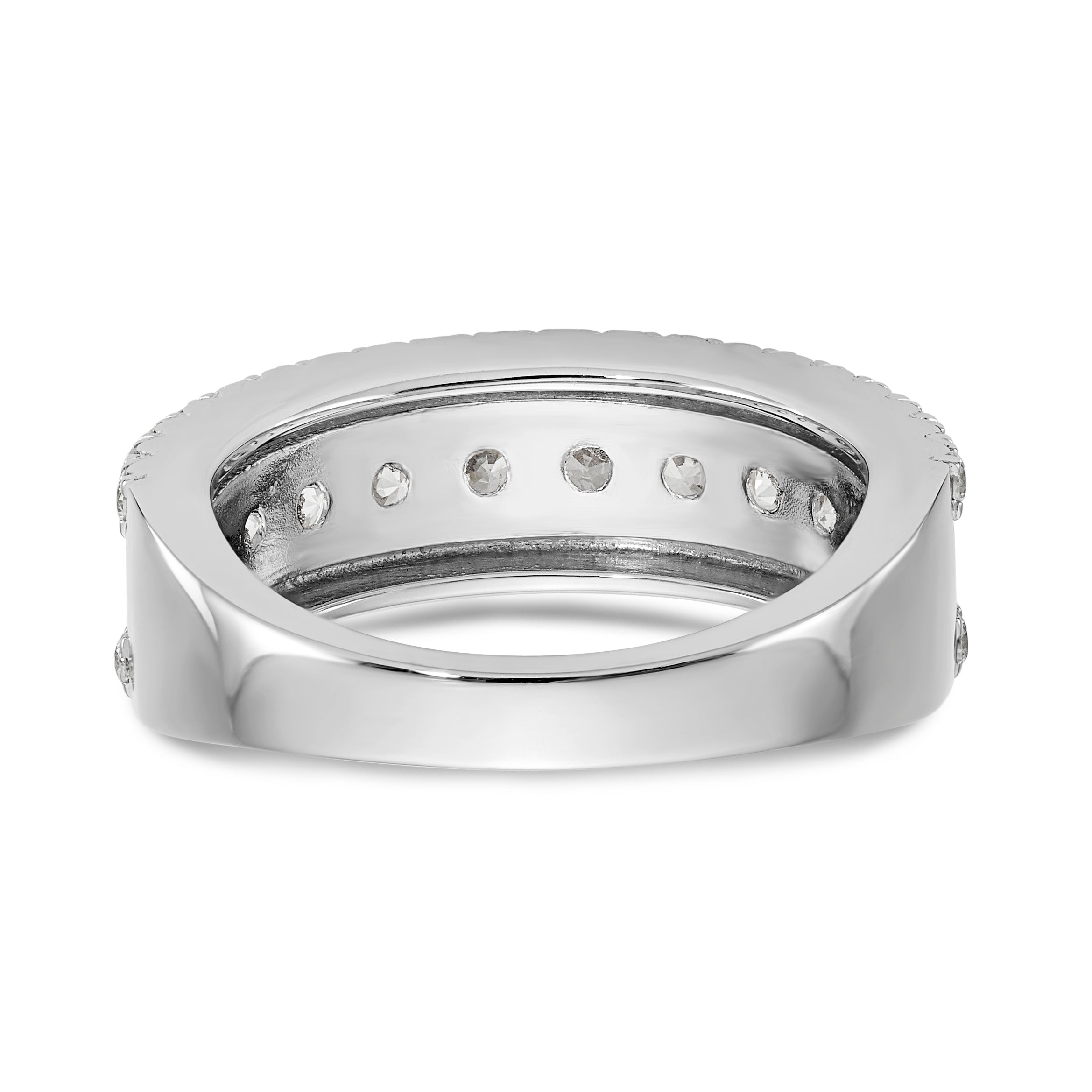 14K White Gold 1.5 carat Complete Diamond Band