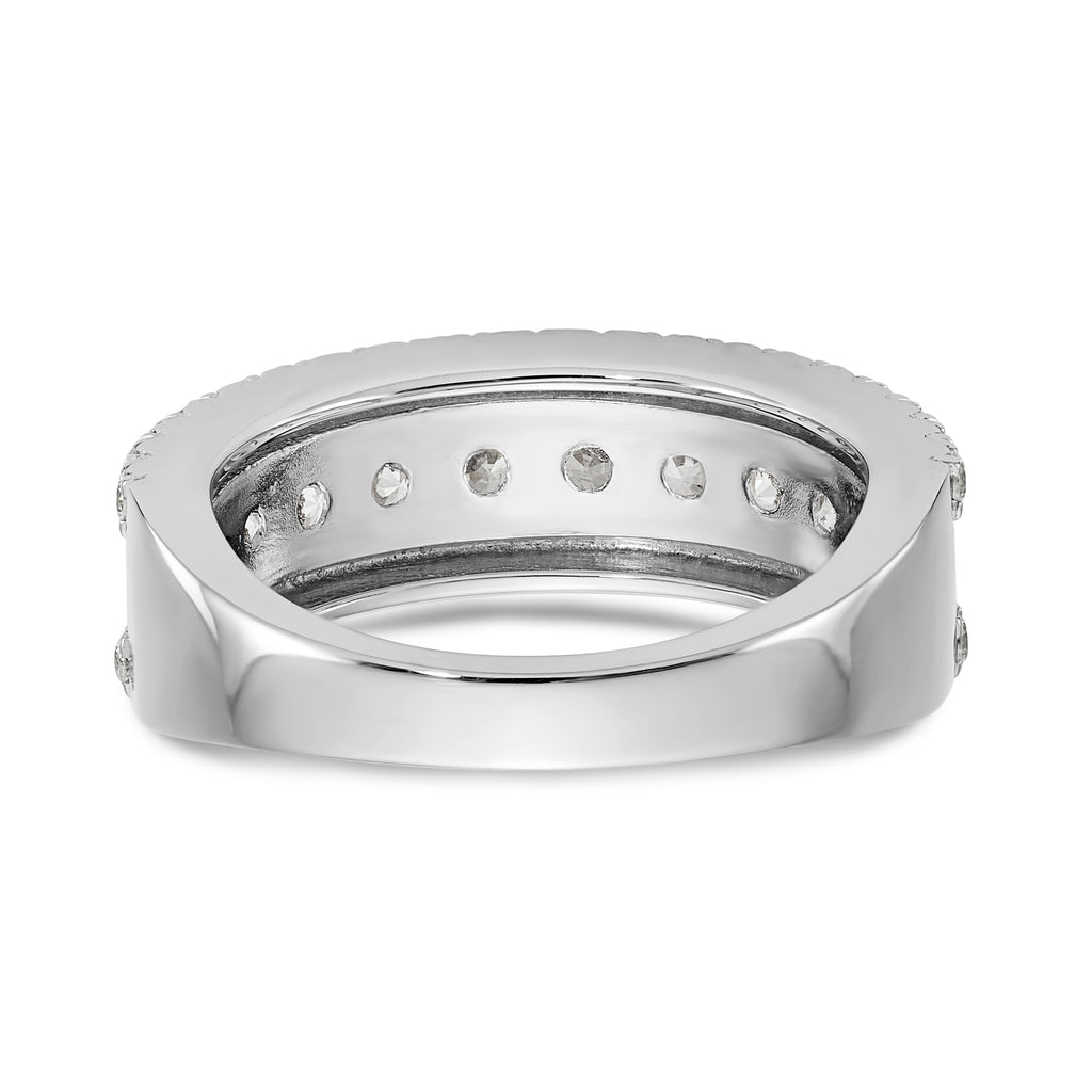 14K White Gold 1.5 carat Complete Diamond Band