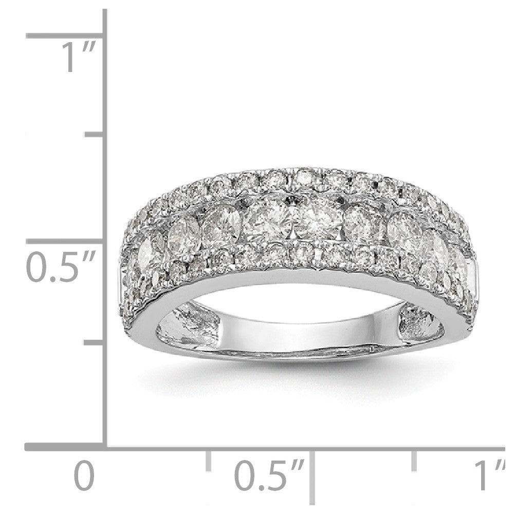 14K White Gold Diamond Band