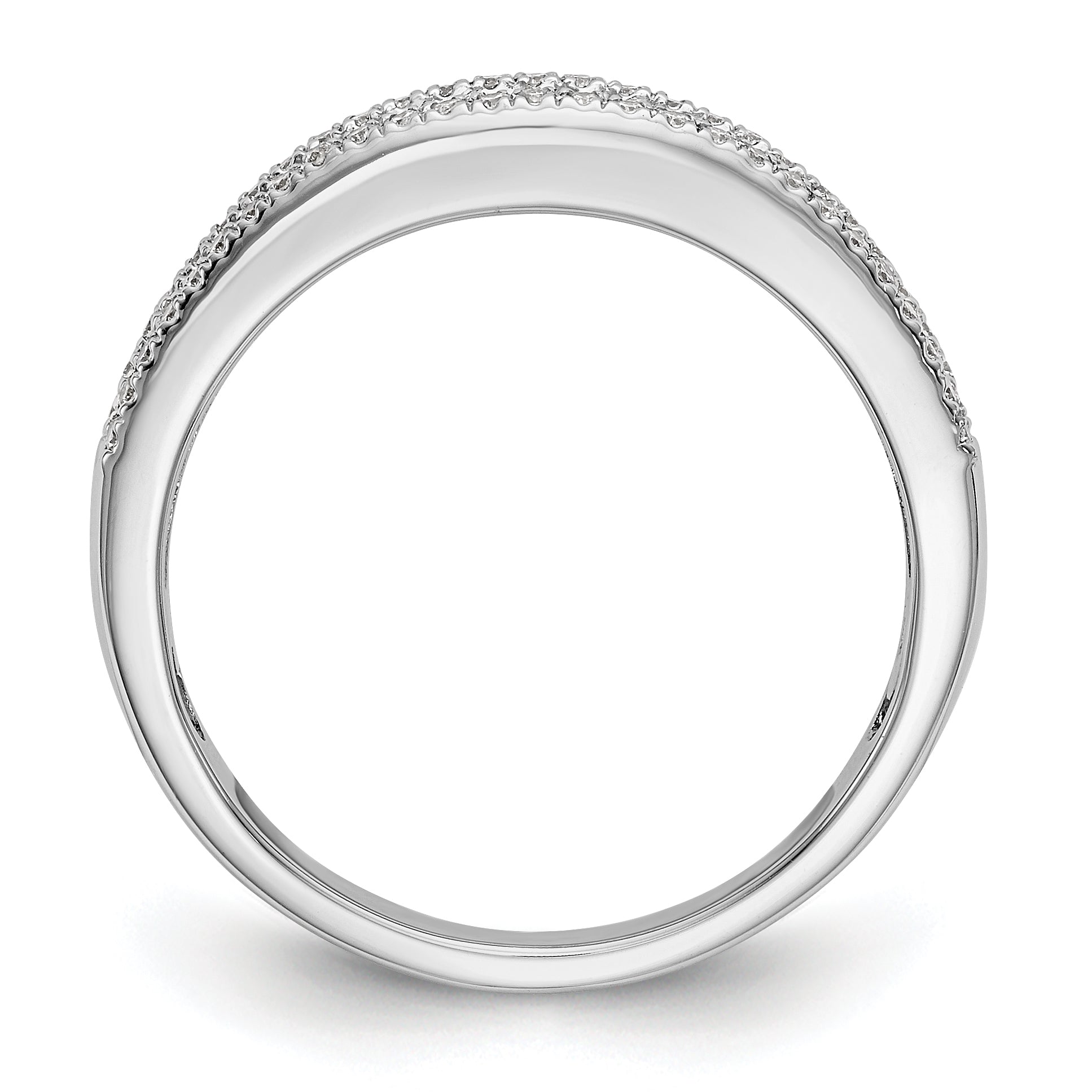 14K White Gold 1/2 carat Complete Diamond Band - 7