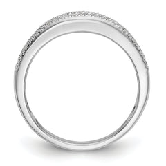 14K White Gold 1/2 carat Complete Diamond Band - 7