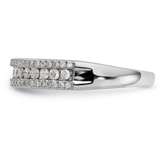 14K White Gold 1/2 carat Complete Diamond Band - 7