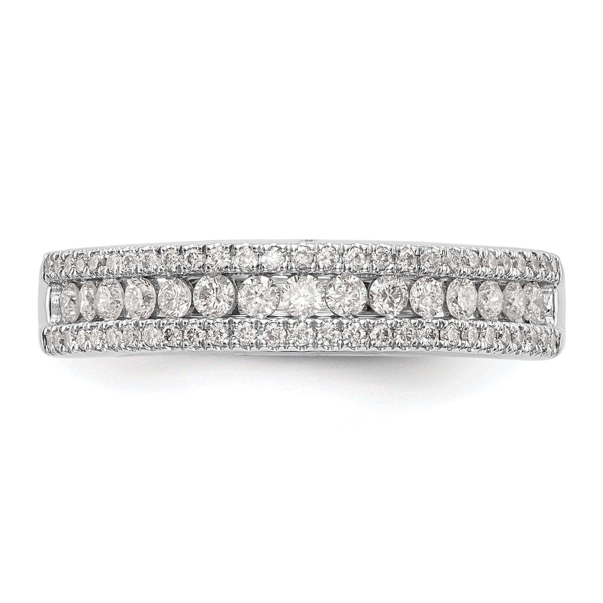 14K White Gold 1/2 carat Complete Diamond Band