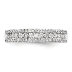 14K White Gold 1/2 carat Complete Diamond Band - 7