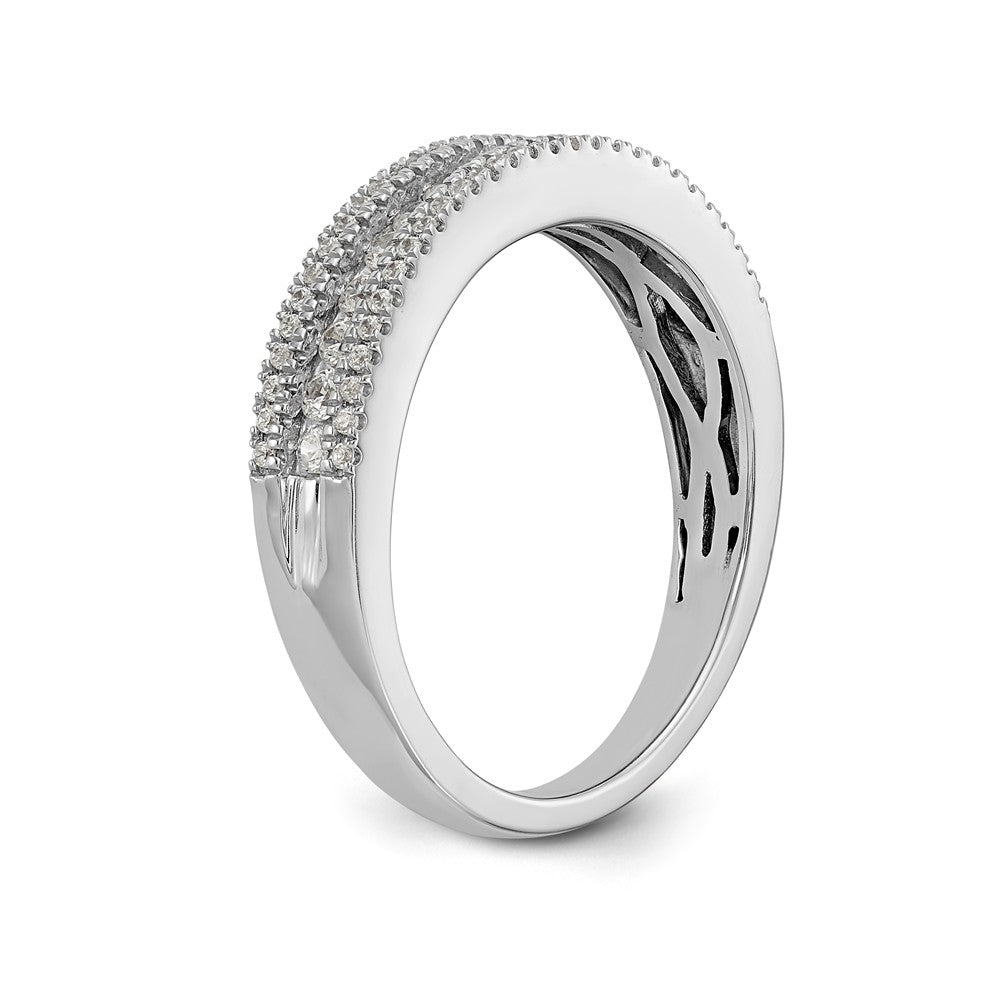 14K White Gold 1/2 carat Complete Diamond Band - 7