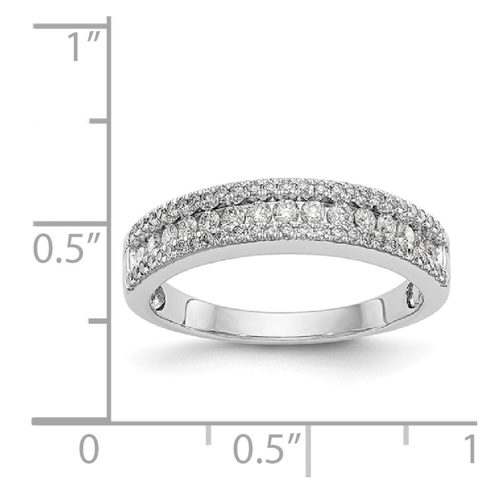 14K White Gold Diamond Band