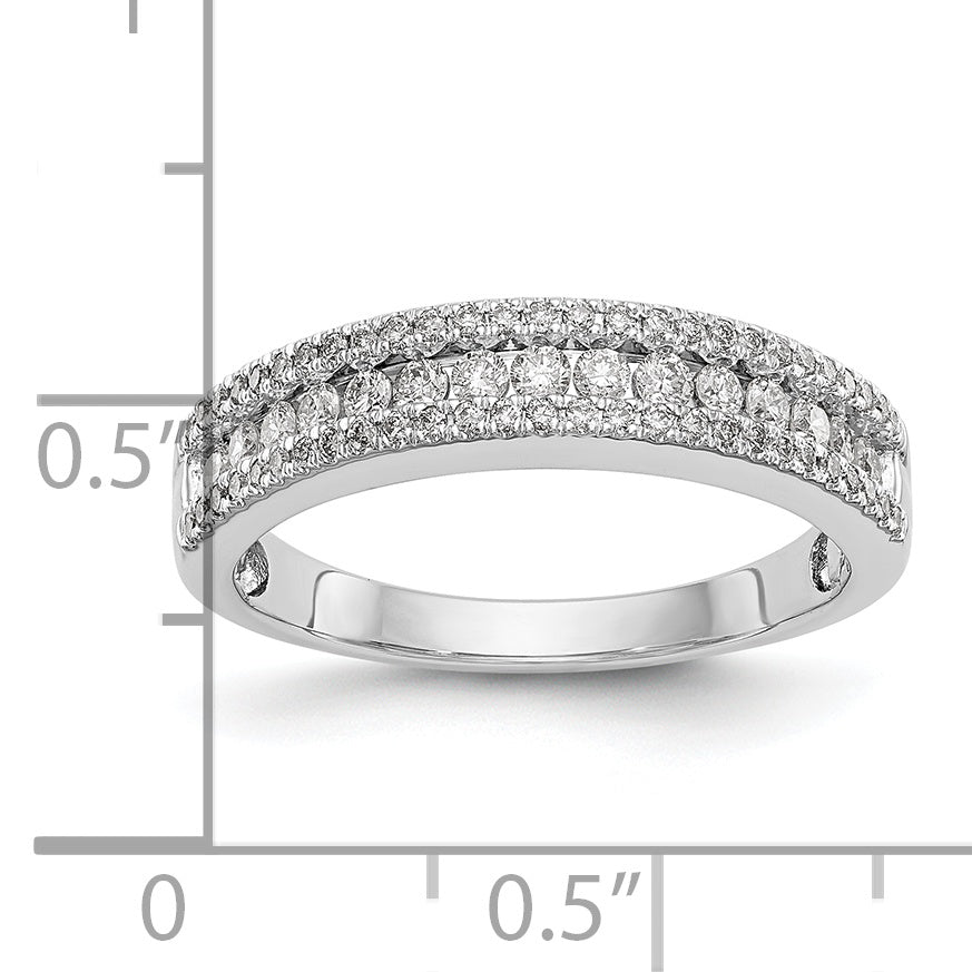 14K White Gold 1/2 carat Complete Diamond Band