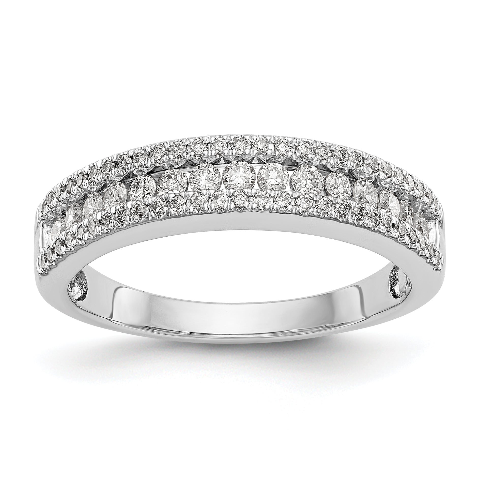 14K White Gold 1/2 carat Complete Diamond Band Main image