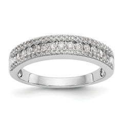 14K White Gold 1/2 carat Complete Diamond Band - 7