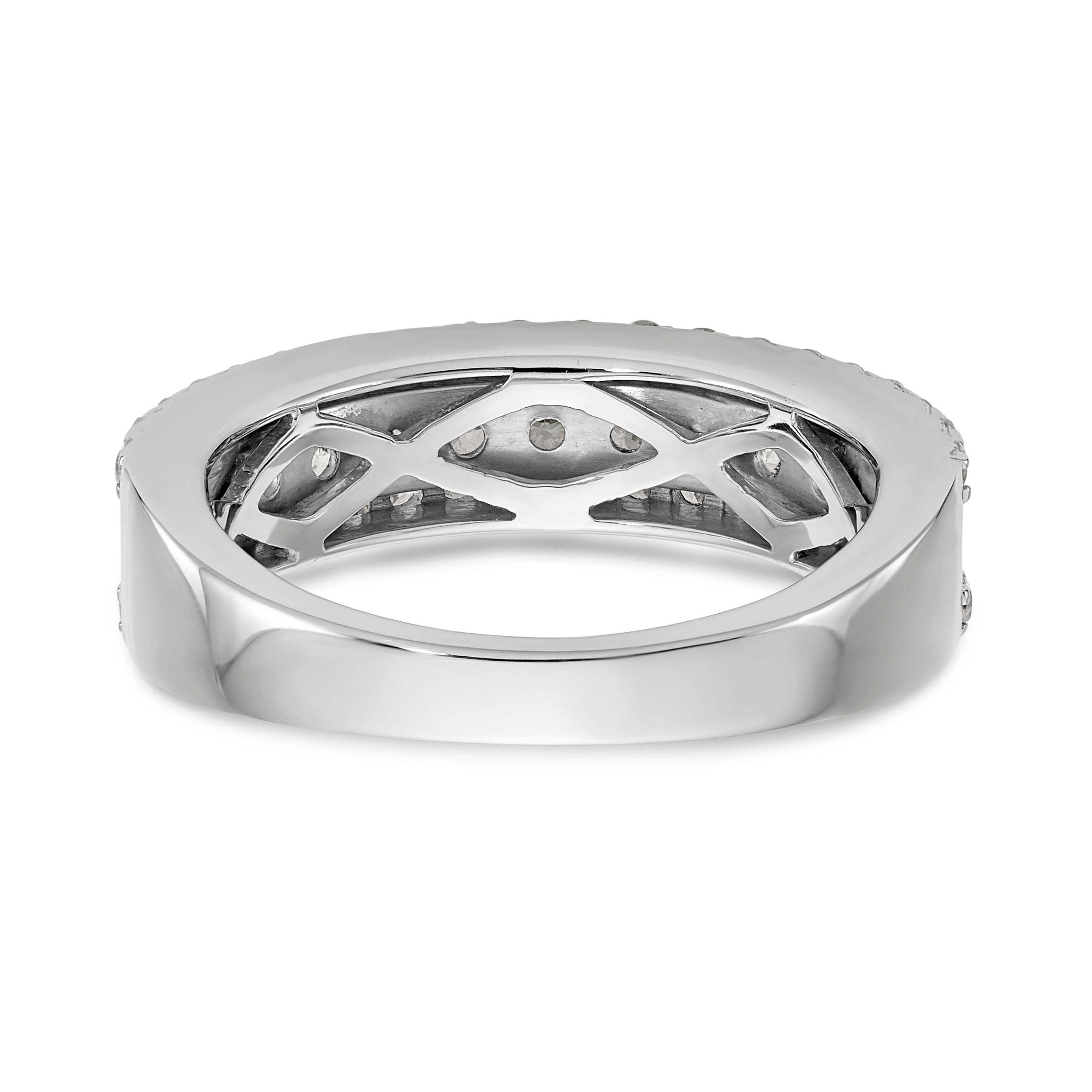 14K White Gold 1 carat Complete Diamond Band