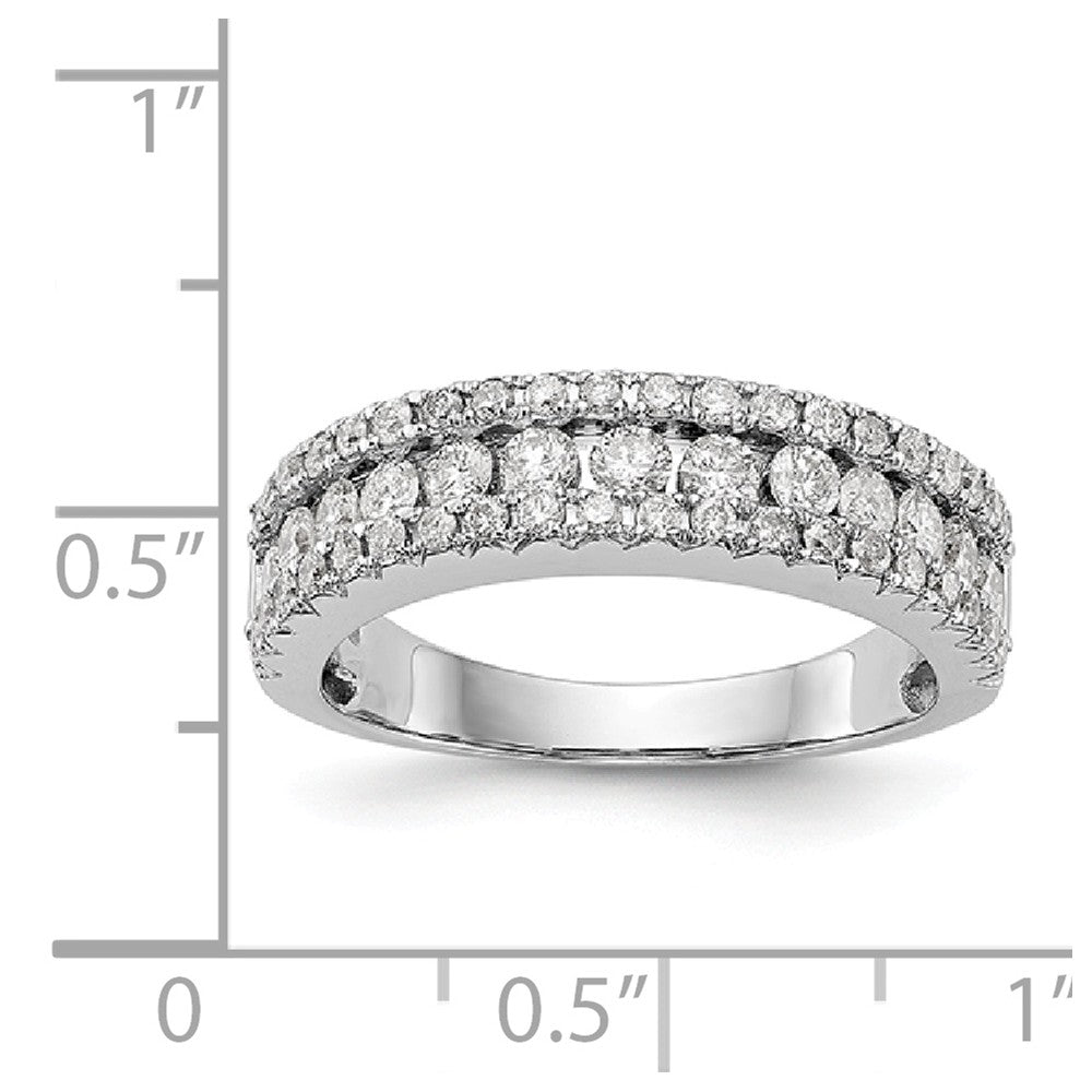 14K White Gold Diamond Band