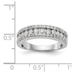 14K White Gold Diamond Band