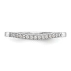 14K White Gold 1/5 carat Diamond Set of 2 Contoured Complete Wedding Bands