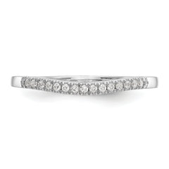 14K White Gold 1/5 carat Diamond Set of 2 Contoured Complete Wedding Bands