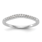 14K White Gold 1/5 carat Diamond Set of 2 Contoured Complete Wedding Bands