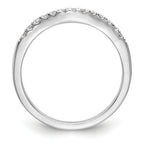 14K White Gold 1/3 carat Diamond Set of 2 Contoured Complete Wedding Bands