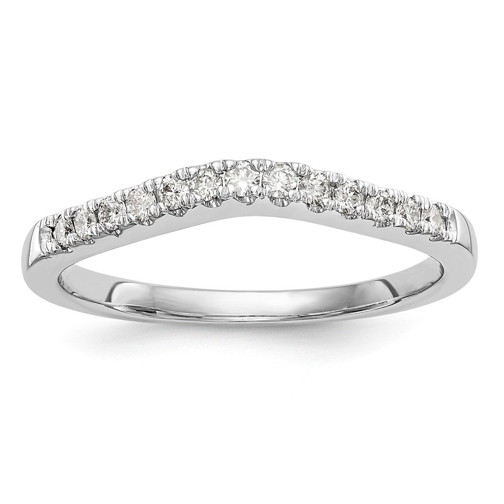 14K Set of Two White Gold Diamond Bands